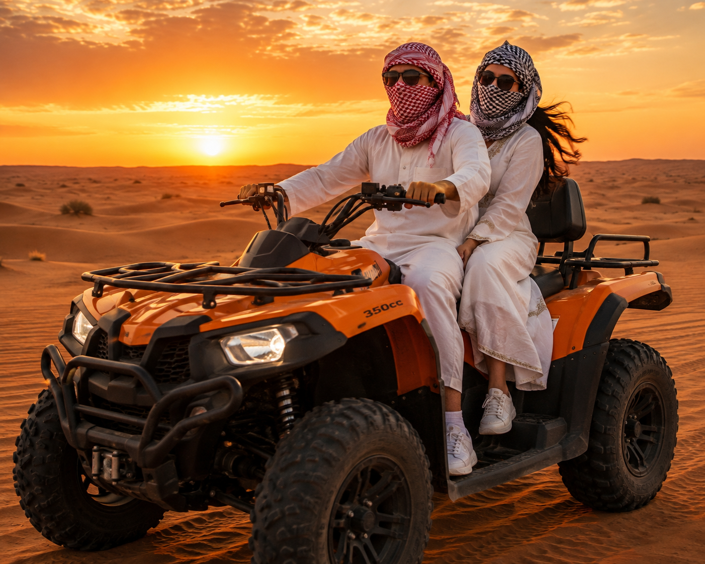 Dubai Red Sand Desert Safari Double Seat ATV Quad Bike Experience