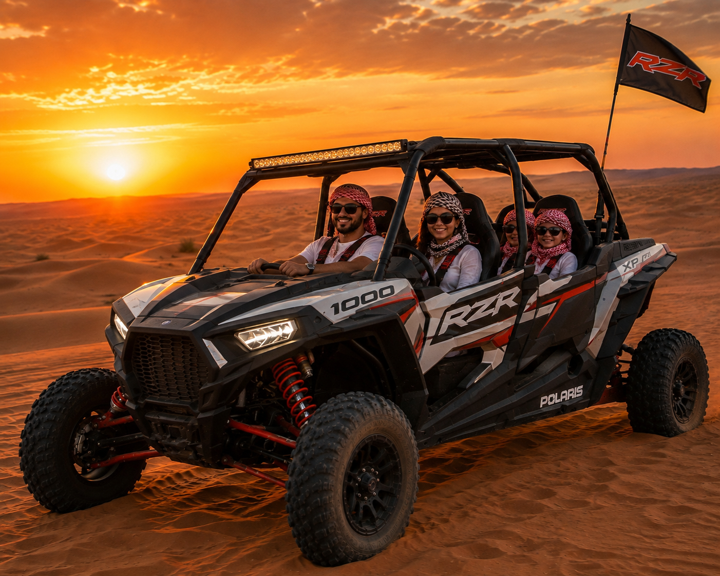 Dubai Red Sand Desert Safari 4 Seater Polaris Buggy Experience