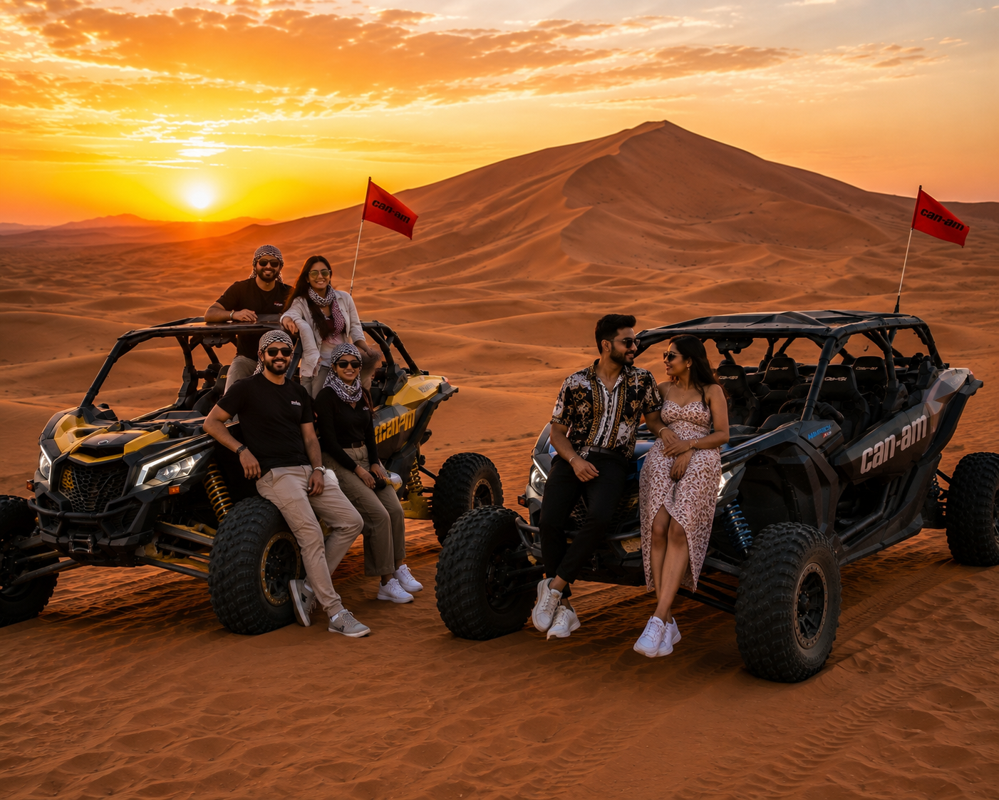Dubai Red Sand Desert Safari 4 Seater Can-Am Buggy Experience